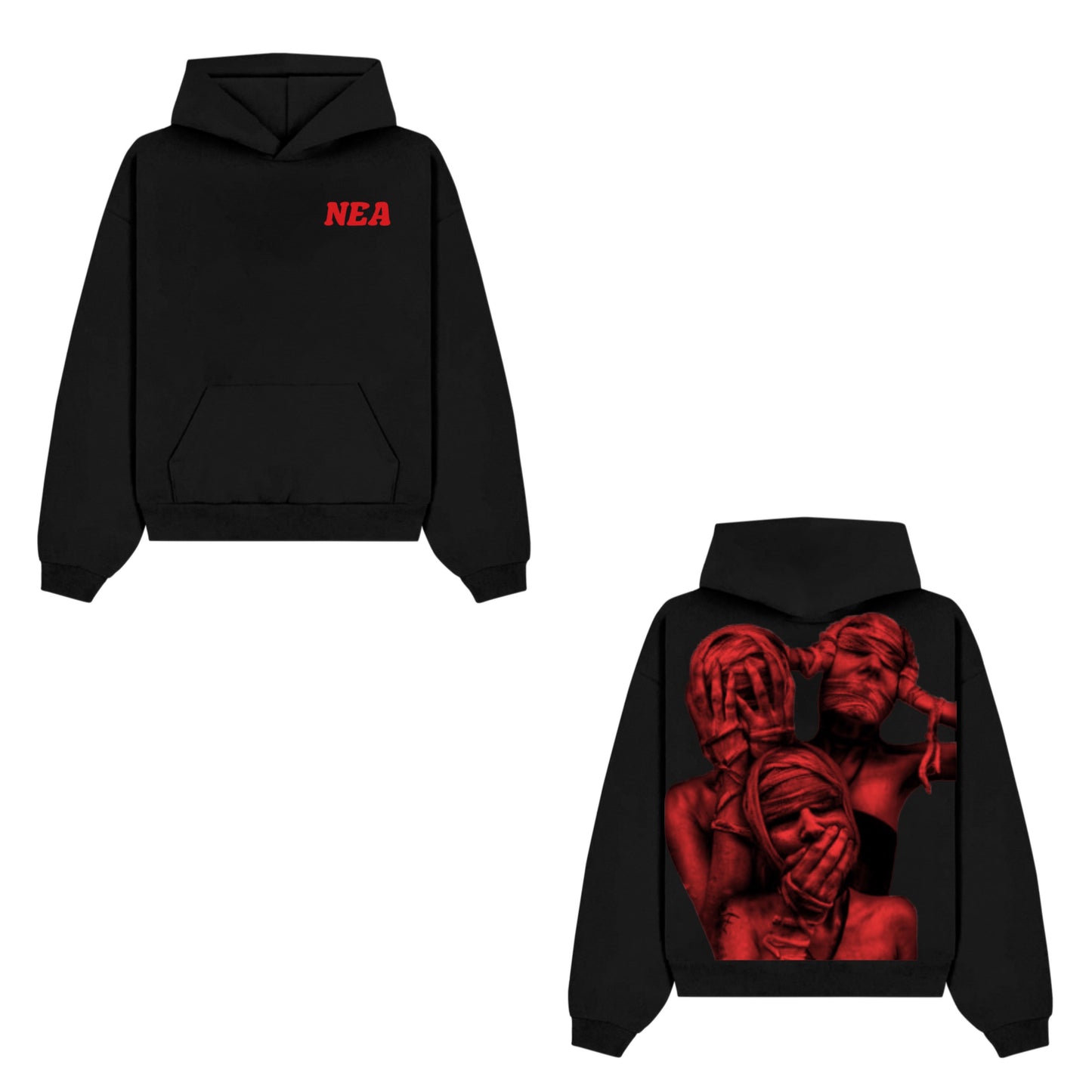 Black and Red “Mummy” Hoodie