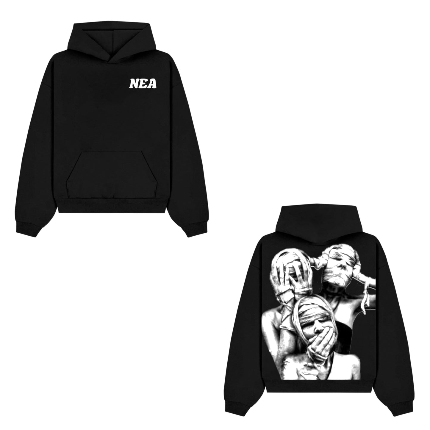 Black and White/Grey “Mummy” Hoodie