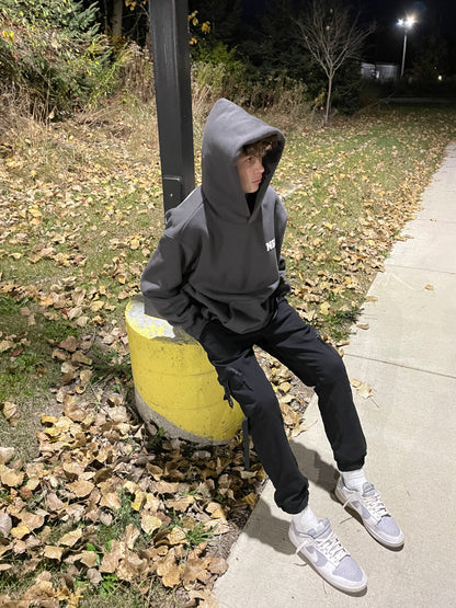 Grey on Grey “Mummy” Hoodie