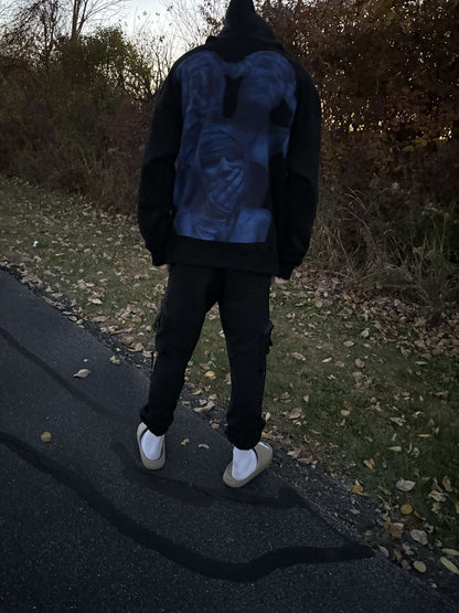 Black and Blue “Mummy” Hoodie